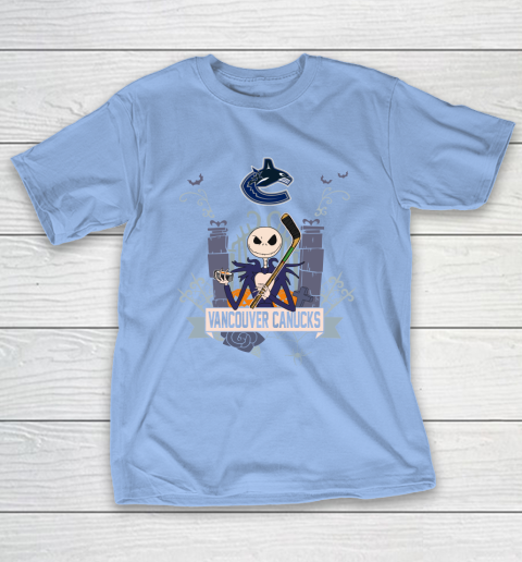 NHL Vancouver Canucks Hockey Jack Skellington Halloween T-Shirt 10