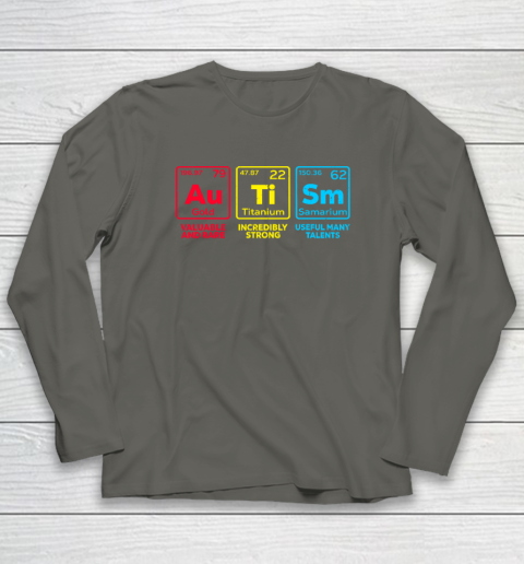 Autism Awareness Elements Periodic Table Long Sleeve T-Shirt 4