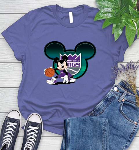 NBA Sacramento Kings Mickey Mouse Disney Basketball Women's T-Shirt 11