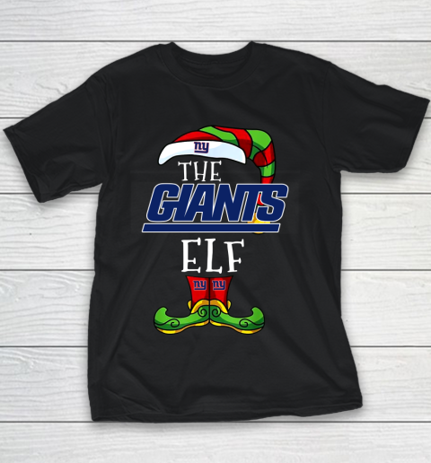 New York Giants Christmas ELF Funny NFL Youth T-Shirt