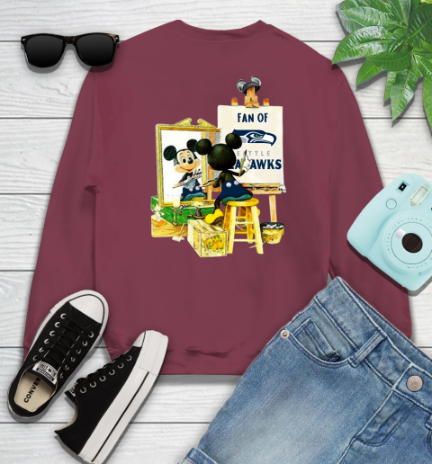 NFL Football Seattle Seahawks Mickey Drawing Shirt 29