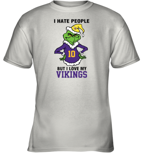 I Hate People But I Love My Vikings Minnesota Vikings NFL Teams Youth T-Shirt