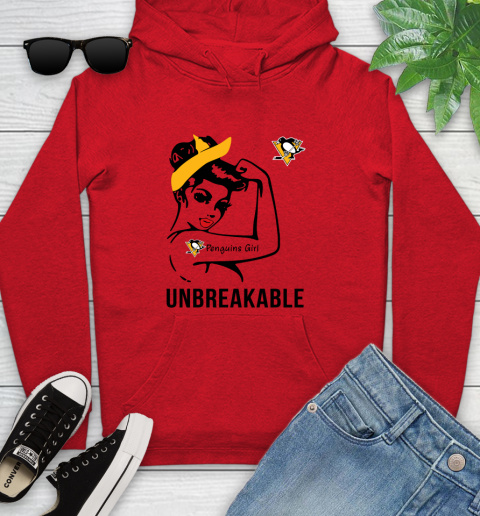 NHL Pittsburgh Penguins Girl Unbreakable Hockey Sports Youth Hoodie 7
