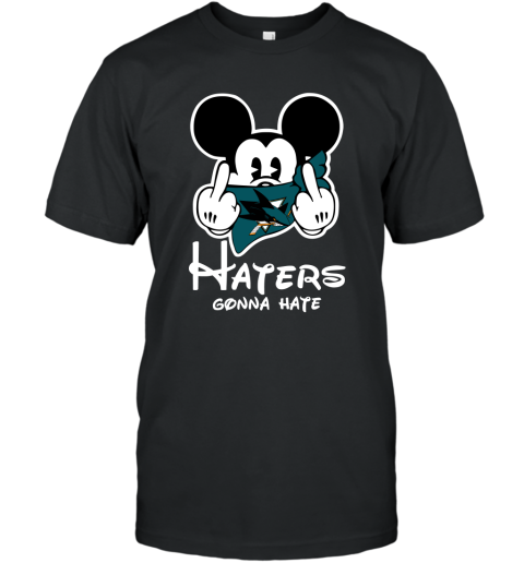NHL San Jose Sharks Haters Gonna Hate Mickey Mouse Disney Hockey T Shirt