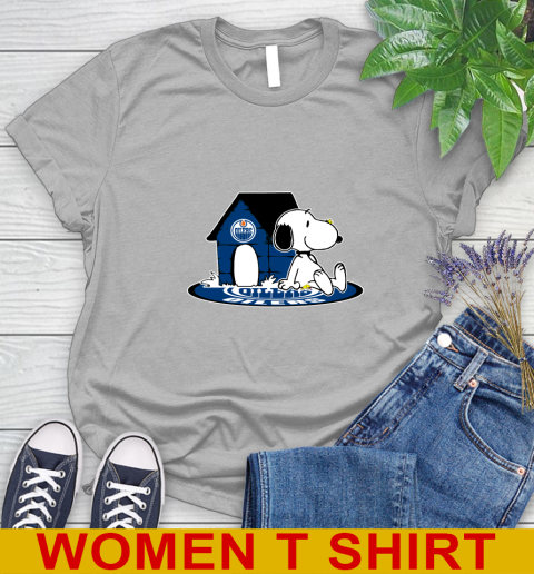 NHL Hockey Edmonton Oilers Snoopy The Peanuts Movie Shirt Women's T-Shirt 5
