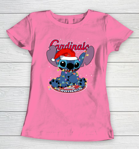 St.Louis Cardinals MLB noel stitch Baseball Christmas Women's T-Shirt 9