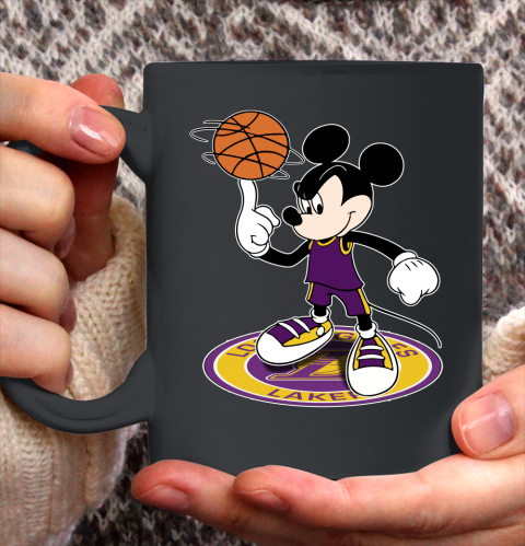 NBA Basketball Los Angeles Lakers Cheerful Mickey Disney Shirt Ceramic Mug 11oz