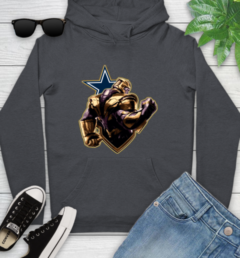NFL Thanos Avengers Endgame Football Sports Dallas Cowboys Youth Hoodie 8