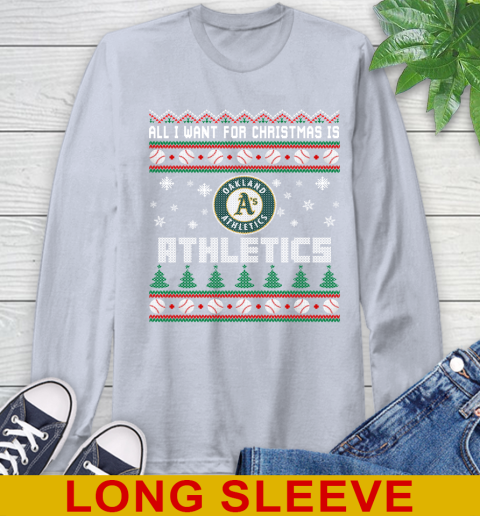 MLB All I Want For Christmas Is Oakland Athletics Baseball Sports 60