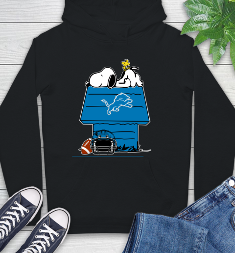 Detroit Lions NFL Football Snoopy Woodstock The Peanuts Movie Hoodie 2
