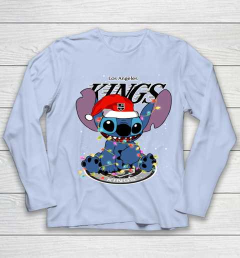 Los Angeles Kings NHL Hockey noel stitch Christmas Youth Long Sleeve 5
