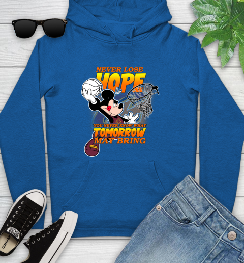 Cleveland Cavaliers NBA Basketball Mickey Disney Never Lose Hope Youth Hoodie 11