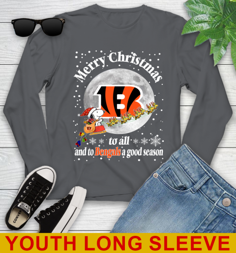 Cincinnati Bengals Merry Christmas To All And To Bengals A Good Season NFL Football Sports Youth Long Sleeve 9