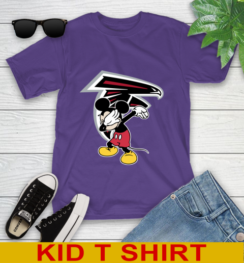 Atlanta Falcons NFL Football Dabbing Mickey Disney Sports Youth T-Shirt 4