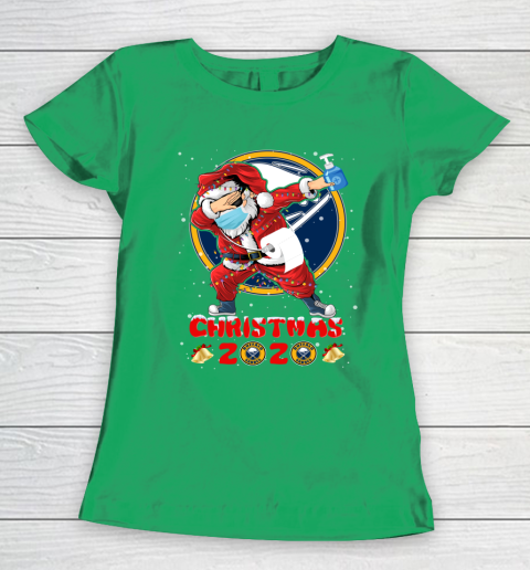 Buffalo Sabres Funny Santa Claus Dabbing Christmas 2020 NHL Women's T-Shirt 5