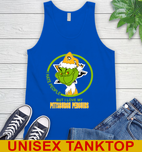 Pittsburgh Penguins NHL Christmas Grinch I Hate People But I Love My Favorite Hockey Team Tank Top 5