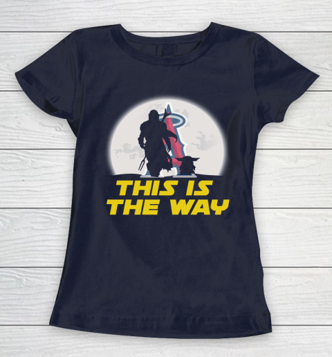 Los Angeles Angels MLB Baseball Star Wars Yoda And Mandalorian This Is The Way Women's T-Shirt 2