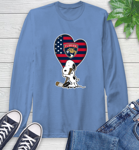 Florida Panthers NHL Hockey The Peanuts Movie Adorable Snoopy Long Sleeve T-Shirt 11