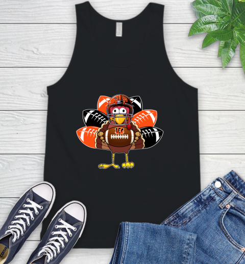 Cincinnati Bengals Turkey Thanksgiving Day Tank Top 2
