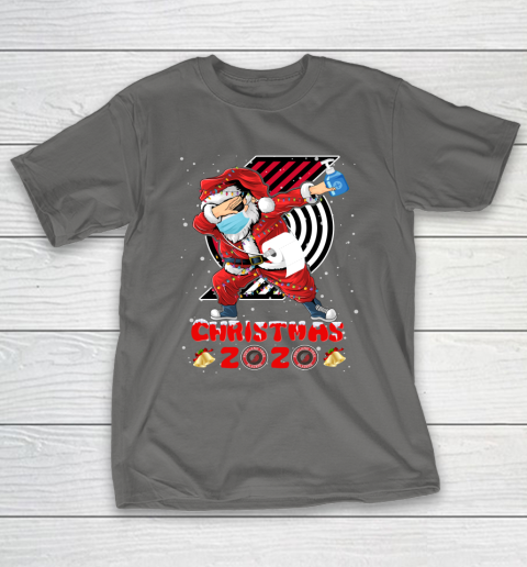 Portland Trail Blazers Funny Santa Claus Dabbing Christmas 2020 NBA T-Shirt 8
