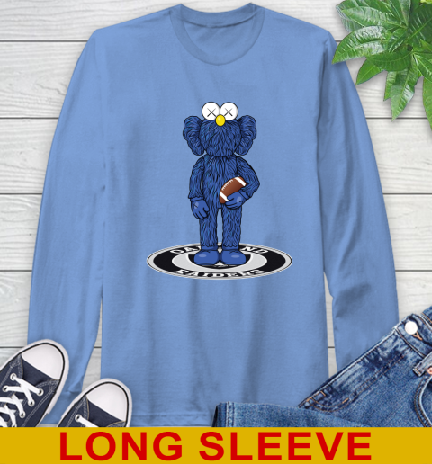 NFL Football Oakland Raiders Kaws Bff Blue Figure Shirt Long Sleeve T-Shirt 11
