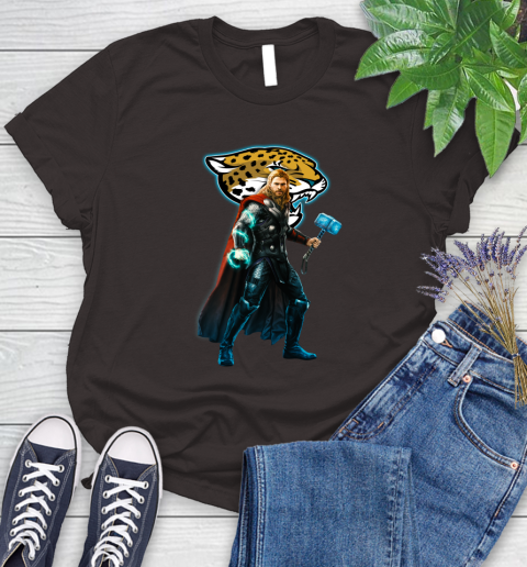 NFL Thor Avengers Endgame Football Jacksonville Jaguars Women's T-Shirt 8