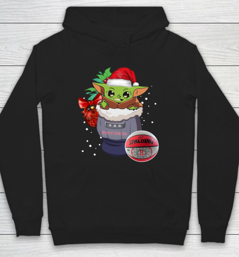 Houston Rockets Christmas Baby Yoda Star Wars Funny Happy NBA Hoodie 2