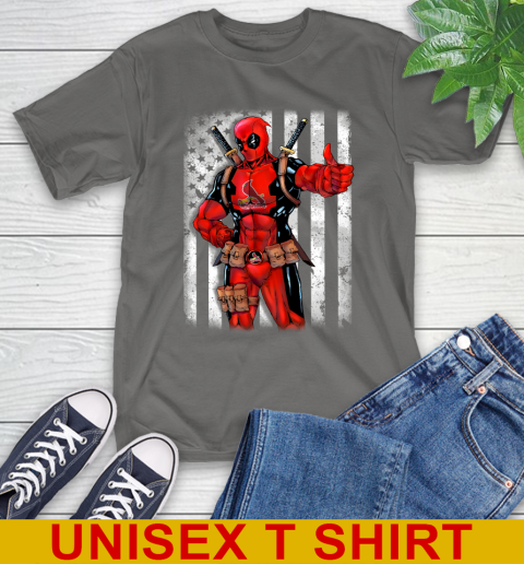 MLB Baseball St.Louis Cardinals Deadpool American Flag Shirt T-Shirt 10