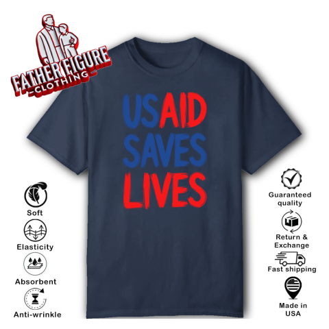 9oxq usaid saves lives classic t shirt 2 front navy