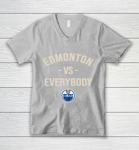 Edmonton Oilers Vs Everybody V-Neck T-Shirt 3
