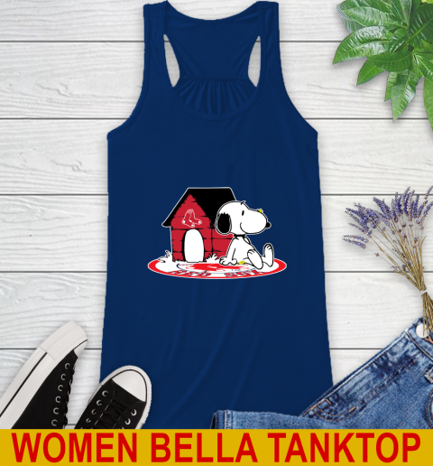 MLB Baseball Boston Red Sox Snoopy The Peanuts Movie Shirt Racerback Tank 9