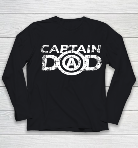 Father's Day Dad's Birthday Gift Captain Dad Youth Long Sleeve
