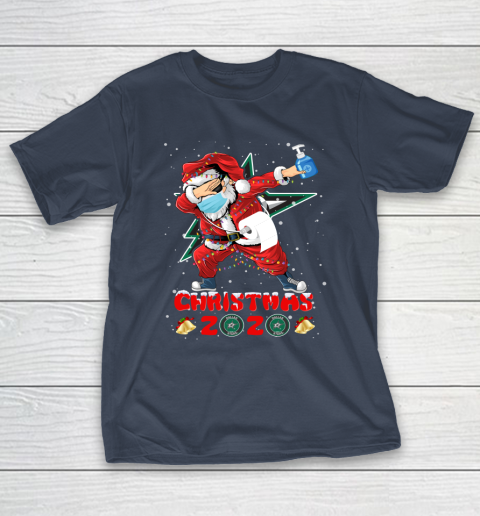 Dallas Stars Funny Santa Claus Dabbing Christmas 2020 NHL T-Shirt 3
