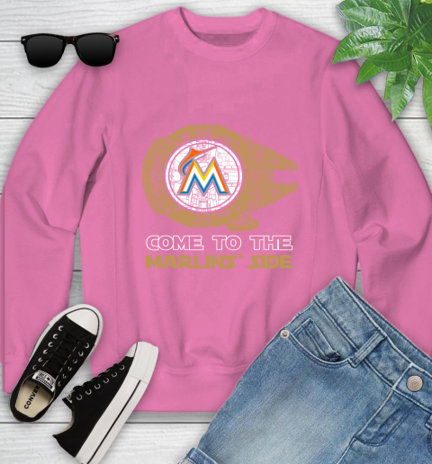 MLB Come To The Miami Marlins Side Star Wars Baseball Sports Youth Sweatshirt 7 MLB Come To The Miami Marlins Side Star Wars Baseball Sports Youth Sweatshirt - Image 7