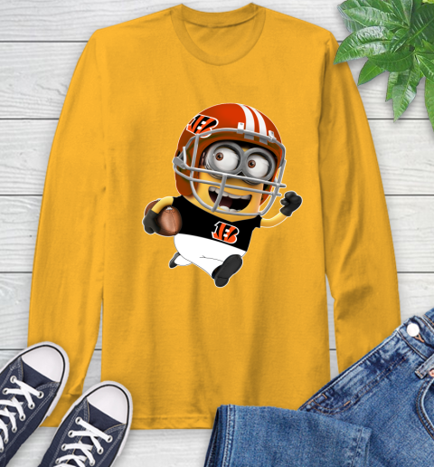 NFL Cincinnati Bengals Minions Disney Football Sports Long Sleeve T-Shirt 3