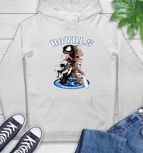 MLB Kansas City Royals Baseball Venom Groot Guardians Of The Galaxy Hoodie