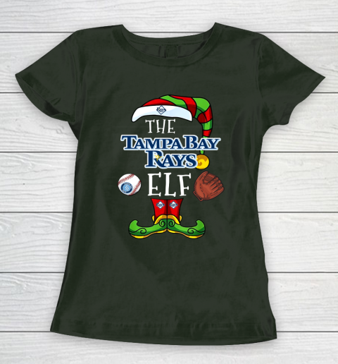 Tampa Bay Rays Christmas ELF Funny MLB Women's T-Shirt 4