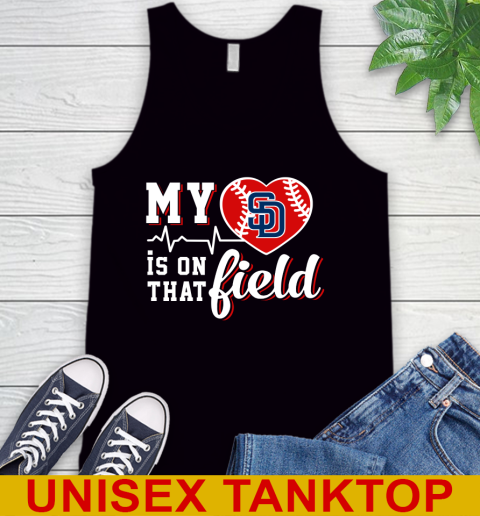 MLB My Heart Is On That Field Baseball Sports San Diego Padres Tank Top