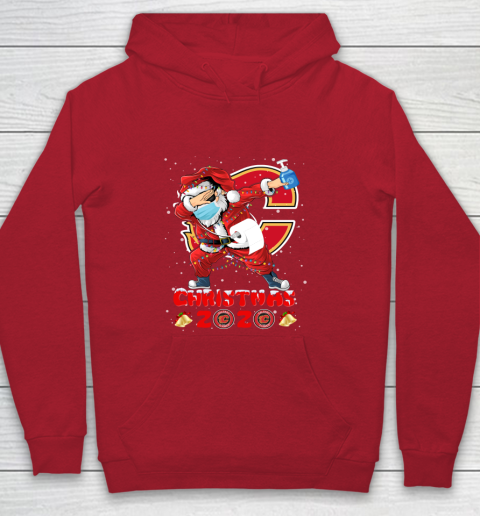 Calgary Flames Funny Santa Claus Dabbing Christmas 2020 NHL Youth Hoodie 7