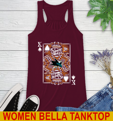San Jose Sharks NHL Hockey The King Of Spades Death Cards Shirt Racerback Tank 2