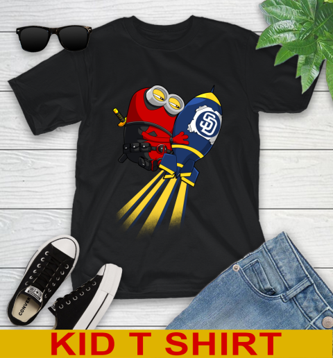 MLB Baseball San Diego Padres Deadpool Minion Marvel Shirt Youth T-Shirt