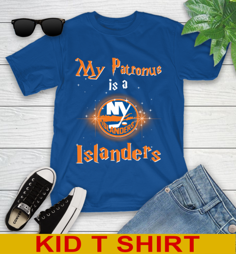 NHL Hockey Harry Potter My Patronus Is A New York Islanders Youth T-Shirt 10