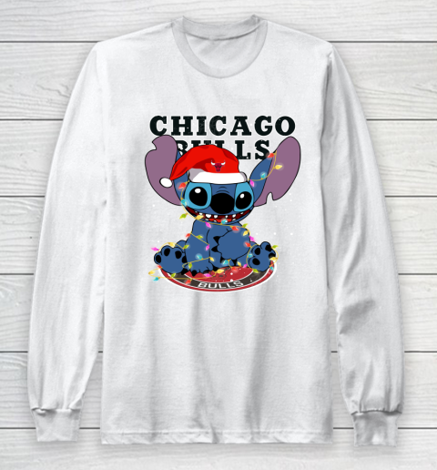 Chicago Bulls NBA noel stitch Basketball Christmas Long Sleeve T-Shirt