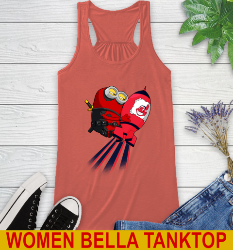 MLB Baseball Cleveland Indians Deadpool Minion Marvel Shirt Racerback Tank 3