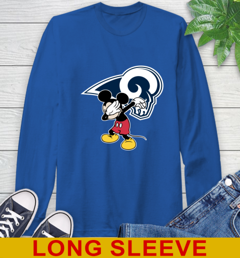 Los Angeles Rams NFL Football Dabbing Mickey Disney Sports Long Sleeve T-Shirt 9