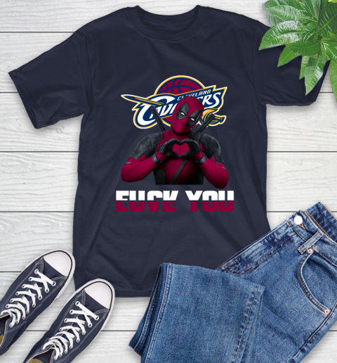 NBA Cleveland Cavaliers Deadpool Love You Fuck You Basketball Sports T-Shirt 3