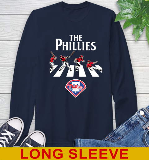 MLB Baseball Philadelphia Phillies The Beatles Rock Band Shirt Long Sleeve T-Shirt 3