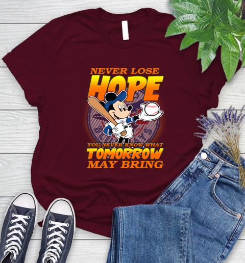 Toronto Blue Jays MLB Baseball Mickey Disney Never Lose Hope Women's T-Shirt 7