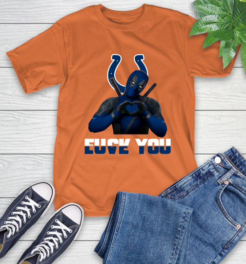 NHL Indianapolis Colts Deadpool Love You Fuck You Football Sports T-Shirt 4