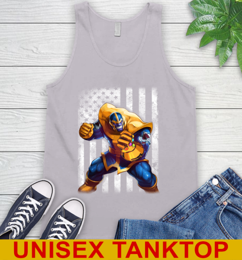 NHL Hockey Colorado Avalanche Thanos Marvel American Flag Shirt Tank Top - Image 4